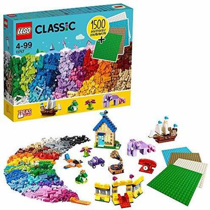 LEGO 11717 Classic Bricks Bricks Plates Large Creative Box Building Set with Wheels
