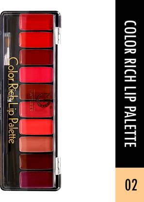 MATT LOOK 10 Color Rich Lip Palette, Multicolor-02 (8gm)