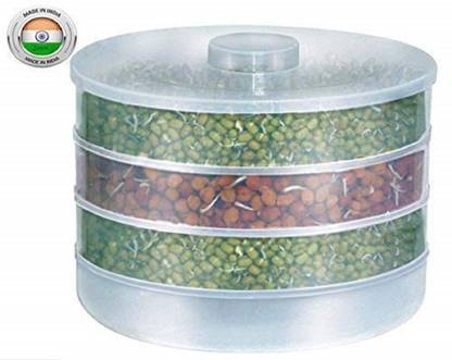 IGNITO Sprout Maker with 4 Container Organic Home Making Fresh Sprouts Beans Living 4 Containers Lunch Box