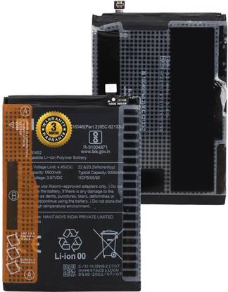 LIFON Mobile Battery For  Xiaomi Redmi Note 9T / Redmi Note 9 4G - {6000mAh}