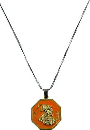 DivJyoti Chhatrapati Shivaji Maharaj Rajmudra pendent set Gold-plated Brass, Metal Locket Set
