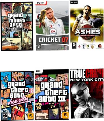 GTA 6 in 1 Combo PC DVD (Offline Only) Complete Games (Complete Edition)