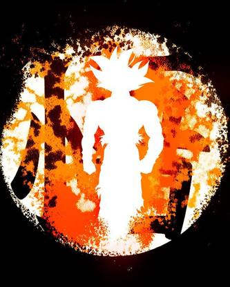 Dragon Ball Z Ultra Instinct Goku Fan art poster for wall and home décor 12x18 cm Paper Print