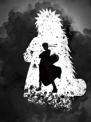 Sage Mode Naruto And Jiraya Sensei and Student Fan Art Poster for Wall and Home Décor 12x18cm Paper Print
