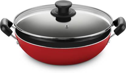 Pigeon Non Stick Kadhai with Lid 300 mm Kadhai 30 cm diameter with Lid 3 L capacity