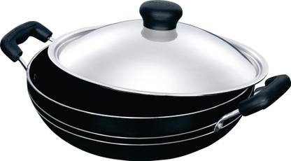 Pigeon Non Stick Kadhai with Lid 200 mm Kadhai 20 cm diameter with Lid 2 L capacity