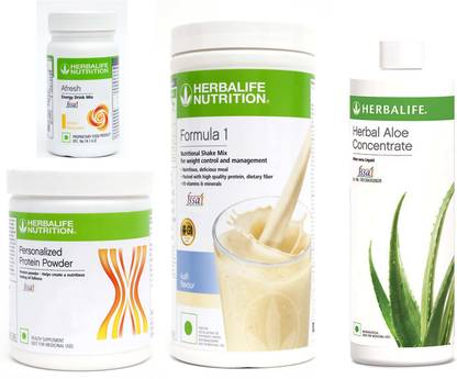Herbalife Nutrition Formula 1Kulfi Flavor+ Protein + Aloe concentrate + Afresh Lemon Protein Shake