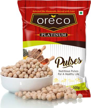 oreco White Matar Dal (Whole) (Vatana/ Matar Kulcha/ White Matra/ White Peas, 500g Pack)