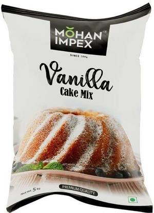 Mohan Impex 100% Eggless, Pure, Vanilla Cake Mix Powder 5 Kg Pack of 1 5 kg
