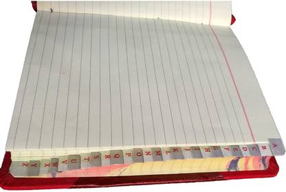 R K SALES Full Index Account Book 375 Pages, Pack of 1 1-Part Short Size Account book