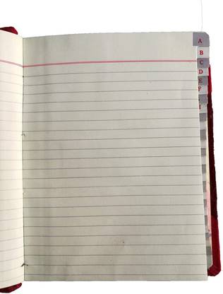 R K SALES Full Index Account Book 250 Pages, Pack of 1 1-Part Short Size Account book