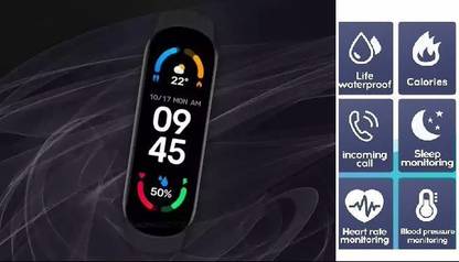 Bymaya LM174/ (M6) ADVANCE HEART RATE SLEEP TRACKER SMART BAND BLACK(PACK OF 1)