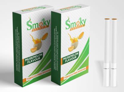 Smoky Herbals Muskmelon Flavour 100% Tobacco & Nicotine Free Cigarette ( Pack of 2 ) Smoking Cessations
