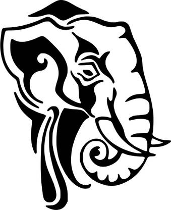 SIMPLY INKED Tribal Elephant Temporary Tattoo, Designer Tattoo for all