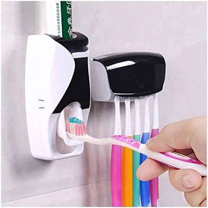 Crazy Bucks Toothpaste dispenser Toothpaste Tooth Brush holder (Multicolor) Toothbrush Case