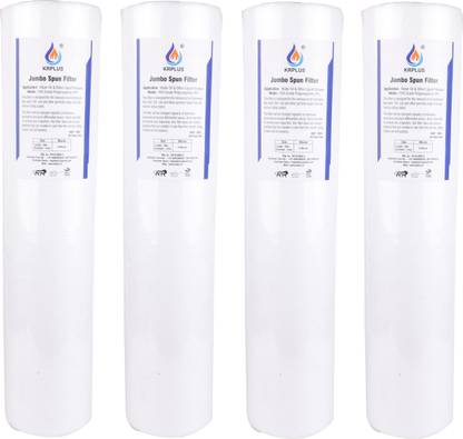 KRPLUS 5 Micron 20" x 4.5" Dia Sediment Water Filter Replacement Cartridge 4 Pcs Solid Filter Cartridge