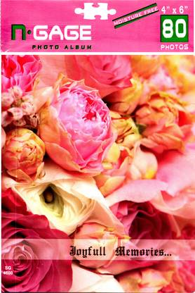 Lifetime classics N.GAGE PHOTO ALBUM MOISTURE FREE WITH 80 POCKETS FOR 4X6 PHOTOS Album (Pink) Album