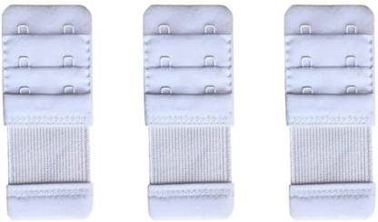 WWINKS Bra Hook extenders or Extention With Elastic 2 Hooks White Pack of 3 Hook Extender