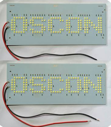 OSCON DC 12V SMD 147 LED PCB LIGHT | BRIGHT LED | (PACK OF 2) (WHITE) | MULTIPURPOSE Light Electronic Hobby Kit