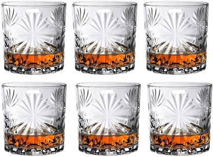 JIGSHTIAL (Pack of 4) Diamond Shaped Whiskey Glass, Unique Cool Crystal Rocks Whiskey Glasses Set for Scotch, Bourbon, Vodka, Liquor Glass Set Whisky Glass