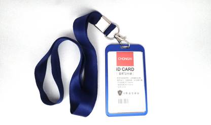 AbhaPrint Aluminum ID Badge Holder, Lanyard