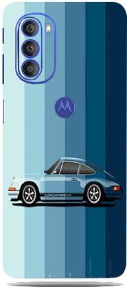 CLAXA Blue Car For MOTOROLA G52 5G Back Skin, Blue Car, MOTO G52 5G Mobile Skin
