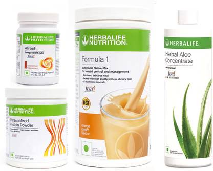 Herbalife Nutrition Formula 1Mango Flavor+ Protein + Aloe concentrate + Afresh Tulsi Protein Shake