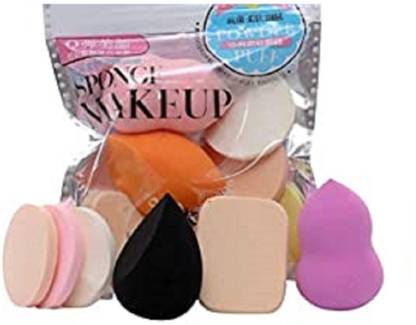KCR TIGRIS Makeup Sponge & Cosmetic Puff 6 in 1 Multicolor ( Pack of 6)
