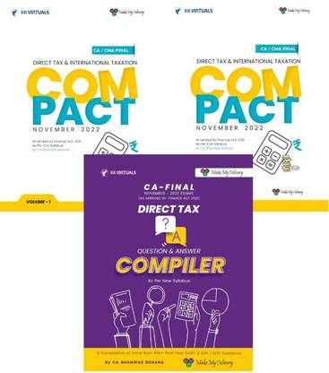 MakeMyDelivery Combo CA Final COMPACT & Q/A Compiler Direct Tax New Syllabus By CA Bhanwar Borana Applicable For November 2022 Exam
