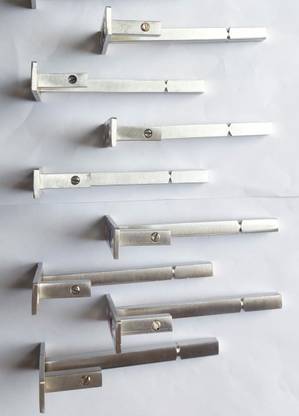 Protex F BRACKET 7.5MM ADJUSTABLE 4 INCH PACK OF 8 PCS SS MATERIAL 10 Shelf Bracket
