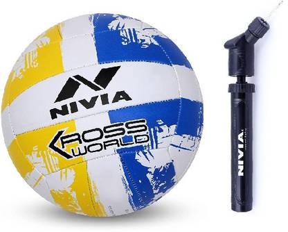 NIVIA COMBO VB-2250 KrossWorld Size 4 VOLLEYBALL + BP-213 Ball Pump.. Volleyball - Size: 4