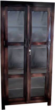 VARSHA FURNITURE Solid Sheesham Wood Book Shelf for library | Glass Door| Storage| Book Case Solid Wood Close Book Shelf