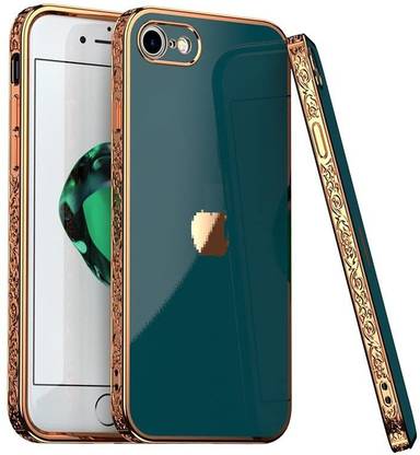 WoodForest Back Cover for Apple Iphone 6 | Solid Gold Border Scratch Protection Bumper TPU