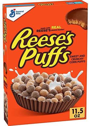 General Mills Reese's Puffs Sweet And Crunchy Corn Puffs Box