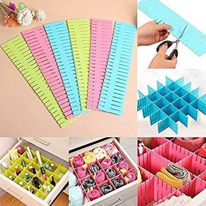 JetGadget Adjustable Stretchable Interlocking Drawer Divider Sorting Partition Drawer Divider