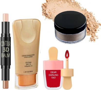 KAIASHA Professional Makeup perfect loose powder contour stick brown foundation for makeup kit lip tint lip gloss