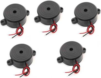 SSV CARE 5pc 12V Big Buzzer with Small Enclosed Piezo Electronic Buzzer Alarm 95DB Electronic Components Electronic Hobby Kit