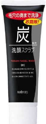 mandom Charcoal Facial Scrub 100g Face Wash