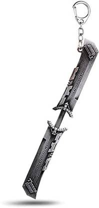 Teczest Marvel Strongest Villian-Thanos Silver Sword Blade Metal Keychain Key Chain