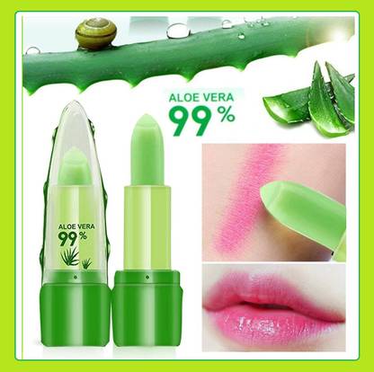 KA-KAIASHA PACK OF 2 ALOEVERA MoisturizingColor Change Lip Gloss Long Lasting Nutritious