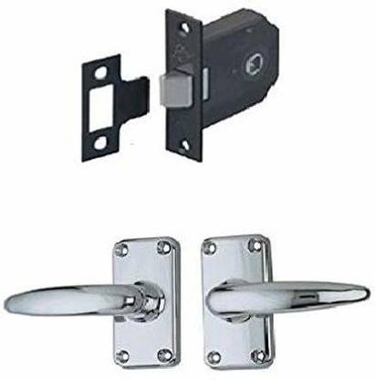 Godrej keyless latch with chrome plated handle set (bathroom latch without key) Lock