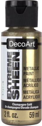 DecoArt Extreme Sheen Metallic Acrylic Paint - 59 ML (2 Oz)- Champagne Gold (02)