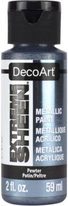 DecoArt Extreme Sheen Metallic Acrylic Paint - 59 ML (2Oz)- Pewter (12)