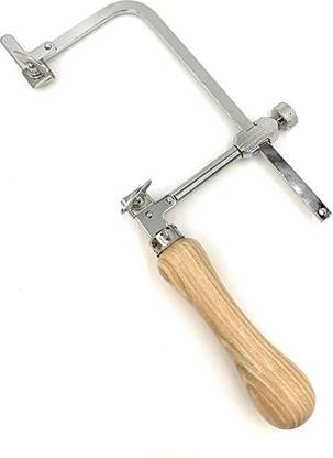 HOUF Super Hand Saw Frame Chrome Plated Adjustable for Cutting, Shaping Metals, Wood Hand Tool Kit