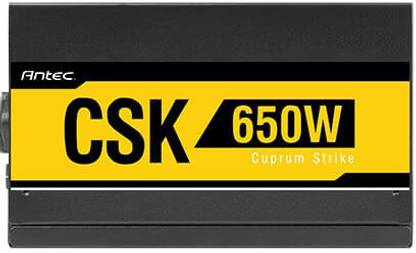 Antec CSK 650W 80+ Bronze Certified PSU,Continuous Power with 120mm Silent Cooling Fan 650 Watts Gaming PSU with 7 SATA Cables