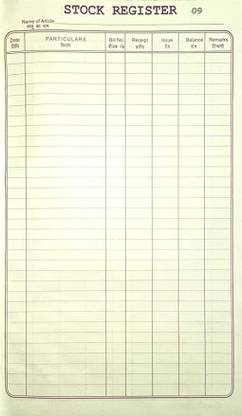 True-Ally Stock Book Register/Inventory Accounting/Ledger Green Color - 400 Pages Stock Book Register/Inventory Accounting/Ledger Green Color - 400 Pages 1-Part Stock Book Register