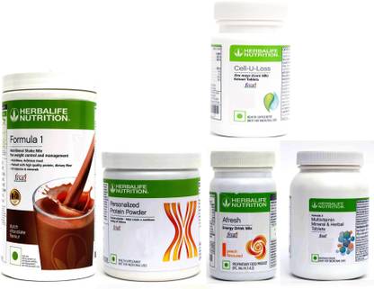 Herbalife Nutrition FORMULA1 CHOCOLATE +PEACH +PROTEIN 200 GRAM + CELL U LOSS + MULTIVITAMIN Nutrition Drink