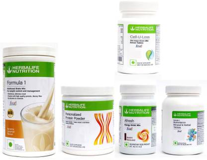 Herbalife Nutrition FORMULA 1 BANANA +AFRESH ELAICHI +PROTEIN 200 GRAM + CELL U LOSS + MULTIVITAMIN Nutrition Drink