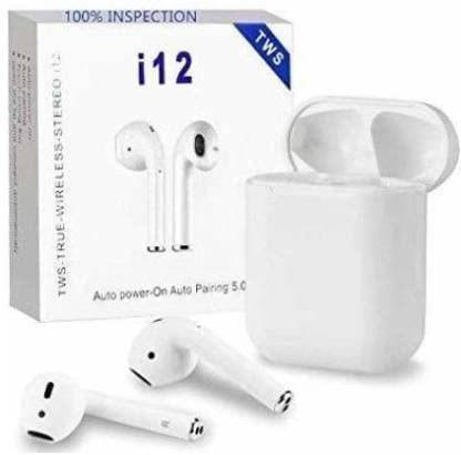 EARNBIRD i12 TWS Bluetooth Headset (White, True Wireless) Bluetooth