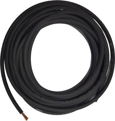AROHANA 8 meter 16 SQMM welding cable ISI 100% copper heat proof HOFR for Inverter Welding Machine